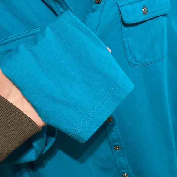 🩶🩶 Karen Scott Women’s Teal Button Down Shirt (size L) - Picture 4 of 8